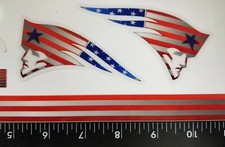 New England Patriots Rwb Mini football helmet decals set
