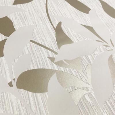Muriva Hudson Leaf Trail strukturierte creme mundgeblasene Vinyltapete 220301