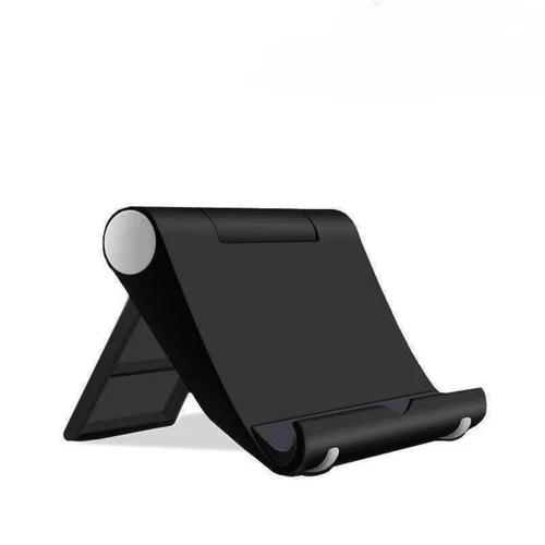 iPad Tablet iPhone Desk Stand Holder Mobile Phone Folding Portable Black UK - Picture 1 of 6