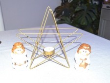 Weihnachtsdekoration,Tischdekoration, Kerzenhalter,Stern,Metallstern ,Neuwertig