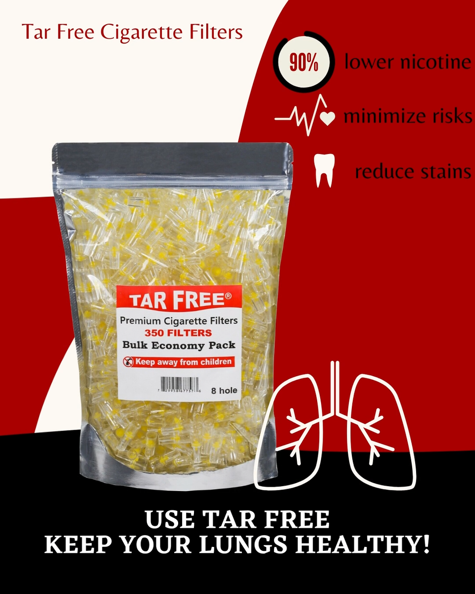 tar free cigarettes online TAR FREE Cigarette FILTERS - 700 Bulk Edition Disposable Filter, Clear