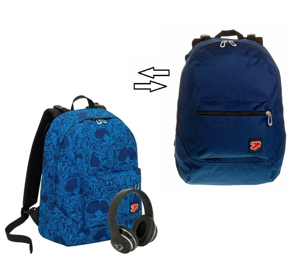 Zaino Reversible Zaino Seven Double Digital Zaino Scuola Zaino - Main Image
