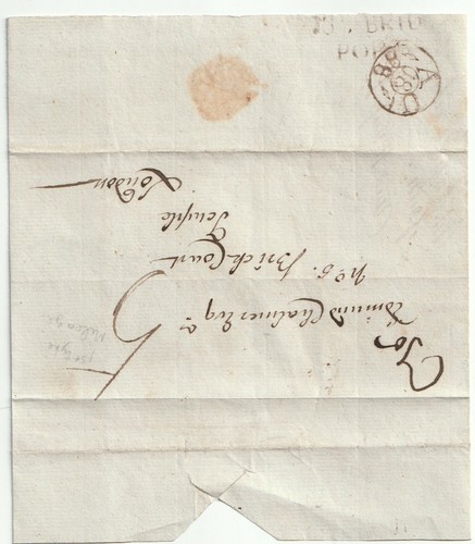 1788 RR 138 BRIDPORT 1° TIPO AVVOLGITORE CHILOMETRAGGIO A EDMUND CHALMER (UFFICIO TAGLIE) - Foto 2 di 3
