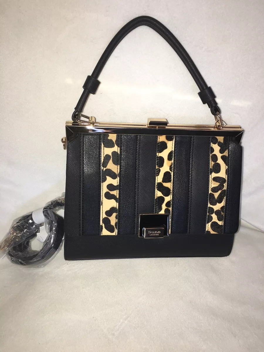 Dune black and hotsell leopard print bag