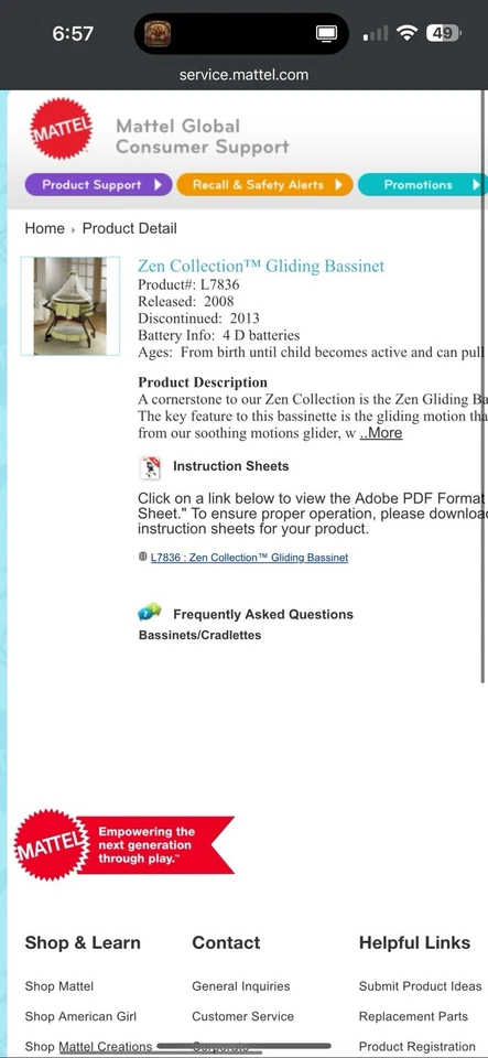 Cuna Fisher Price Zen Collection lanzada en 2008 y descontinuada en 2013 Foto 3 de 3