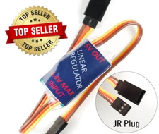 Linear Regulator JR Plug 5V 3A 2-Cell Lipo No Noise / Ripple w/Heat Sink