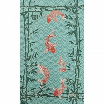 BEAUVILLE FRANCE, OSAKA TURQUOISE FRENCH KITCHEN / TEA TOWEL, NEW