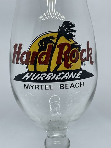 Hard Rock Cafe Hurricane Glass Myrtle Beach 9.75” Tall. Very Good Condition - Picture 3 of 13