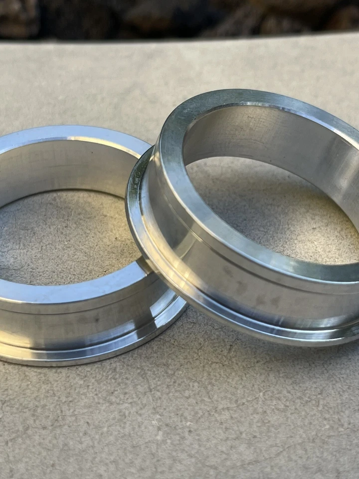 Reductor de auriculares de aluminio de 1-1/4" a 1" antiguo vintage nuevo stock de 1 1/4 pulgada a 1 pulgada Foto 3 de 4