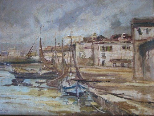 QUADRO OLIO SU TELA DI ORFEO MANFREDI 1974 - Photo 3/8