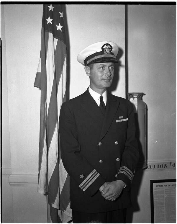 Robert Montgomery in his military uniform 1940s Original 5x4 B/W