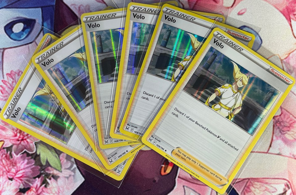 Pokemon TCG Volo Holo Rare Trainer 169/196 Lost Origin eBay