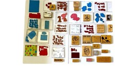 Rubber Stamp Lot 149 Total Mounted  Un Mounted Crafts Stamping Cards Scrapbooks