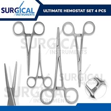 Ultimate Hemostat Set, 4 Pieces Straight Ideal for Hobby Tools, Fishing, Electro