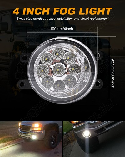 LED PAIR Front Bumper Fog Lights Driving Lamps For TOYOTA PRIUS V 2012-2014 - Imagen 2 de 10