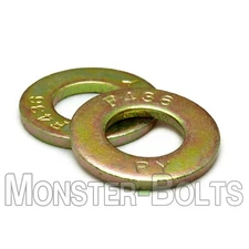 F436 Structural Flat Washers Zinc Yellow 1/4, 5/16, 3/8, 7/16, 1/2, 9/16 5/8 3/4