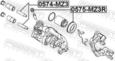 Febest 0575-MZ3R Reparatursatz, Bremssattel für MAZDA
