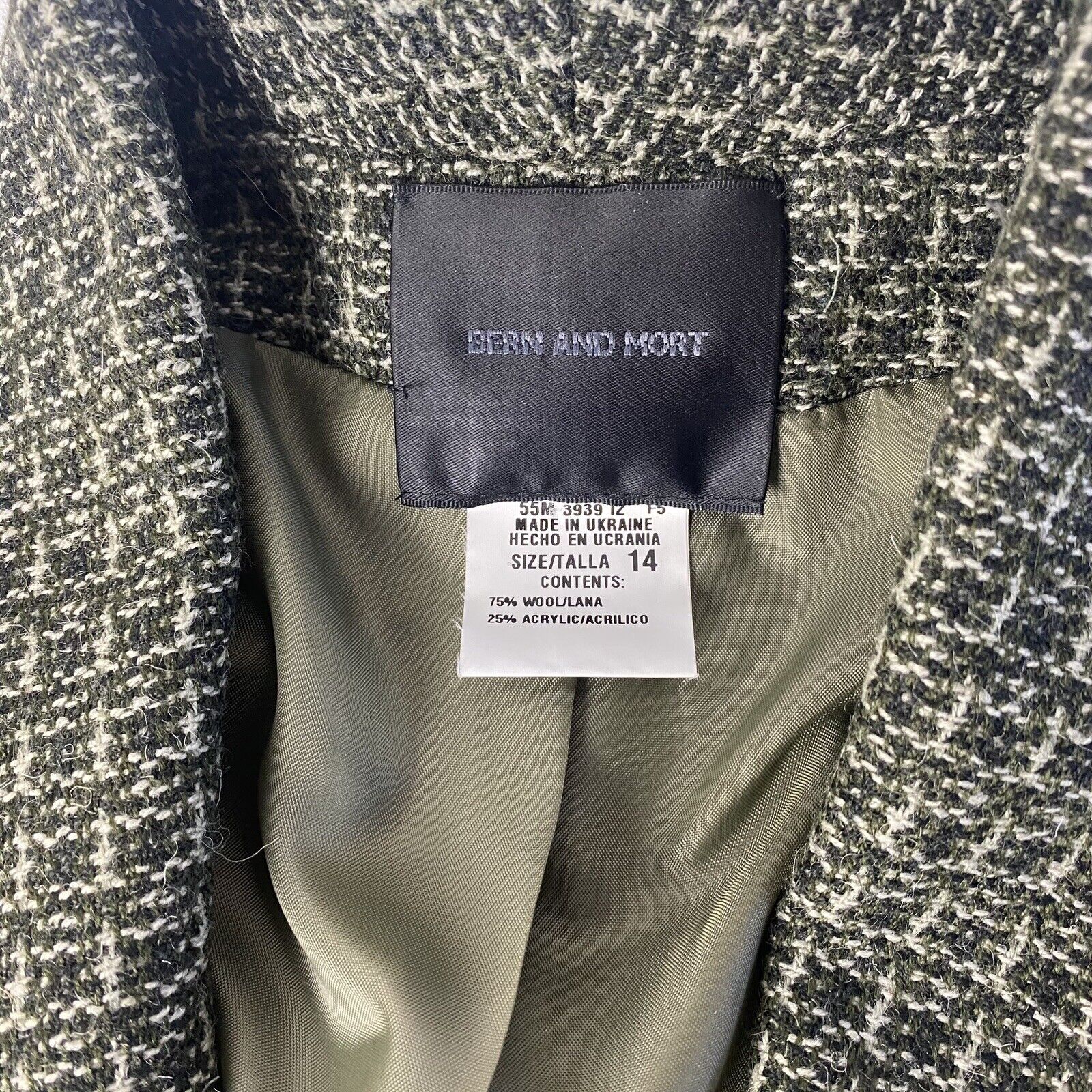 Bern and Mort Wool Blend Tweed Blazer Suit Jacket… - image 10