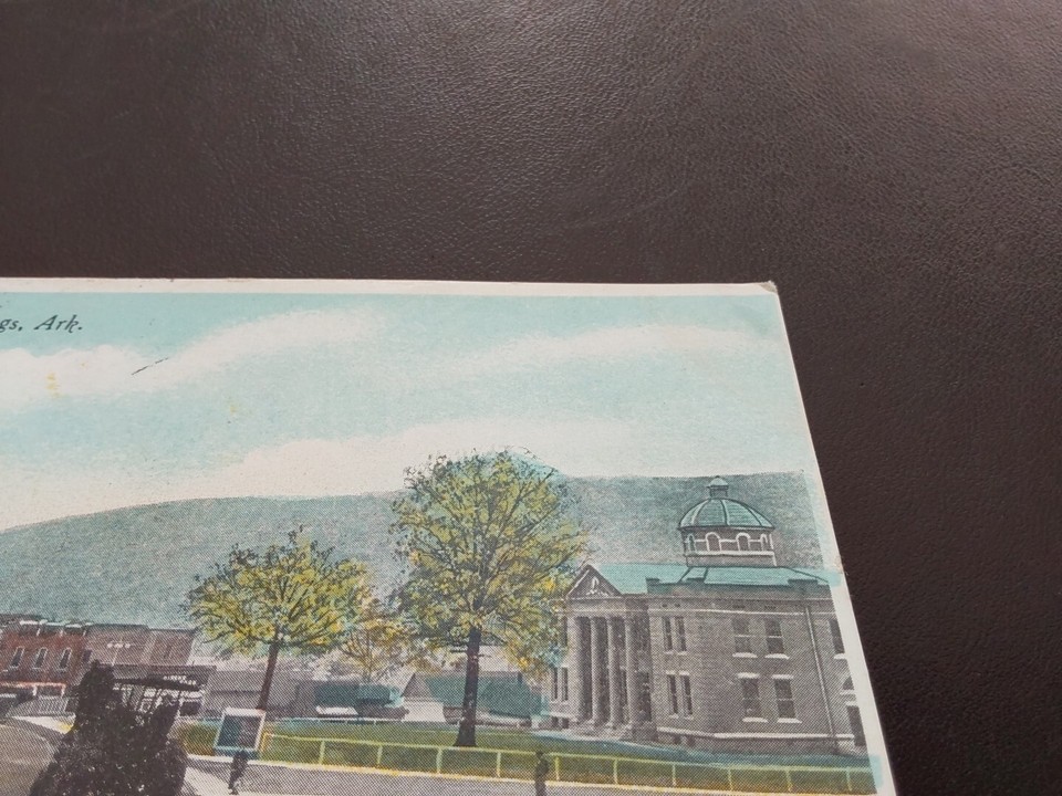 HEBER SPRINGS, AR * MAIN STREET * POSTED DATED 1917 VINTAGE WB