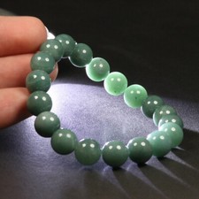 Grade10mm A Oil Green 100% Natural Jadeite Jade Bracelet Bangle