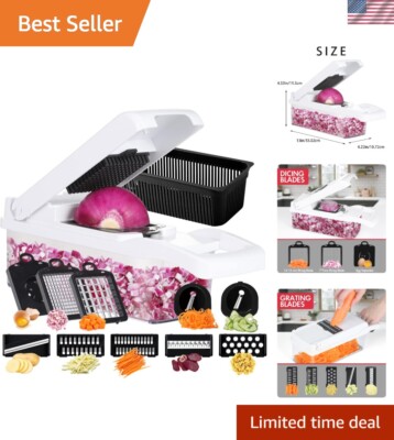 Versatile Food Chopper and Mandolin Slicer - Perfect Gift for Cooking Lovers