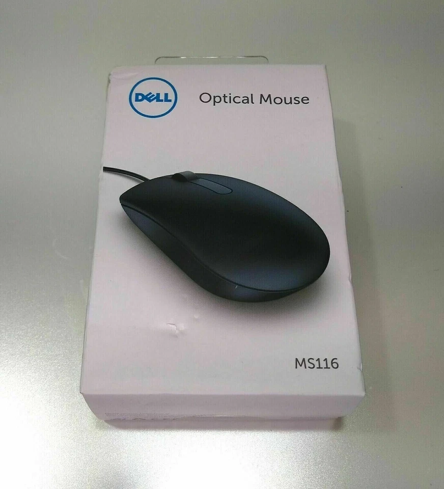 Genuine Dell wired OPTICAL MOUSE MS116 BLACK - Image 2 of 4