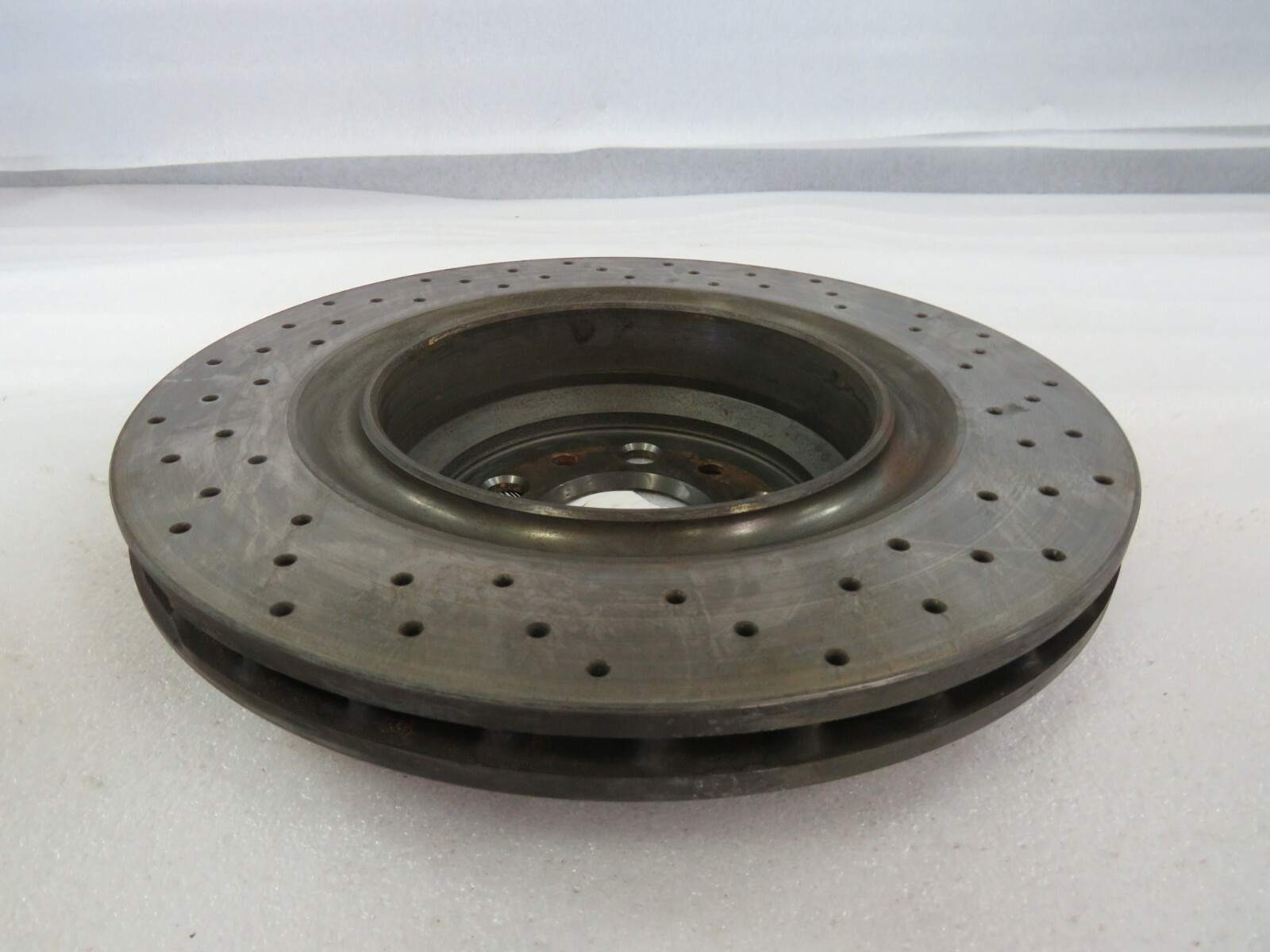 2014 Maserati Quattroporte, Rear Brake Rotor, Cross Drilled, Used, P/N 670031597