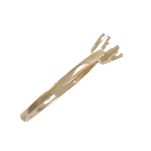 PRE-NOTCHED 5MM ROUND SOLITAIRE RING IN 10K YELLOW GOLD CR114-10KY - Image 2 of 3