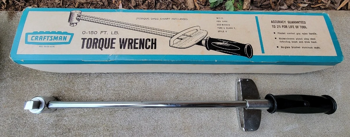 Vintage Sears Craftsman Torque Wrench 9 44641 1 2 Drive 0 150 Ft Lb New In Box