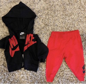 baby red nike tracksuit