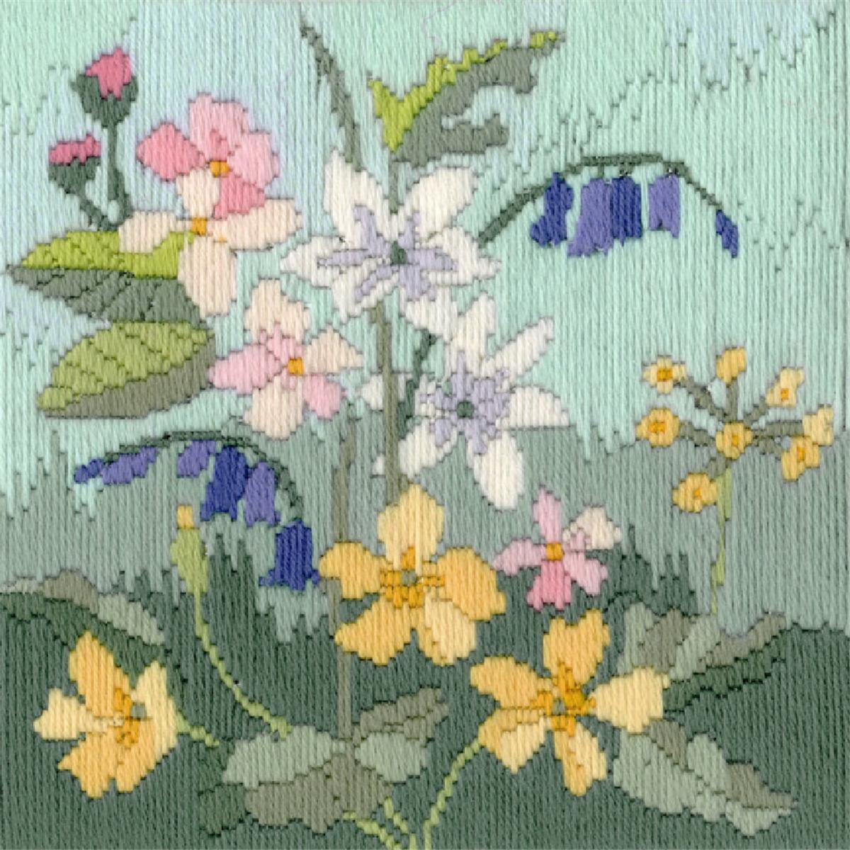 Bothy Threads counted Long Stitch Kit ""Seasons - Spring"", 20x20cm, DWLSS01
