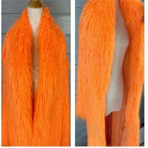 Womens Faux Mongolian Lamb Sheep Fur Coat Long Hair Overcoat Outwear Warm Jacket - Picture 18 of 26