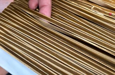 vintage 3/16" velvet 5mm ribbon trim antique gold 3yds made in Switzerland