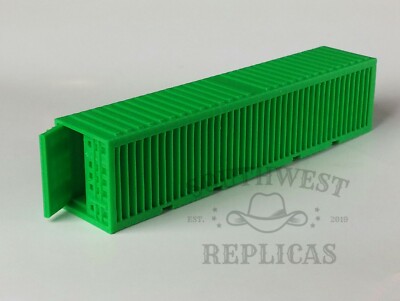 SW Replicas N Scale 140-1107:  40' CARGO CONTAINER - LEFT DOOR OPEN - LT GREEN