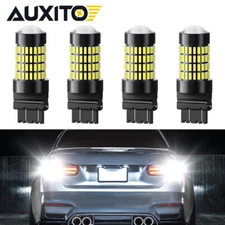 4PCS AUXITO 3157 LED Reverse Light 3156 Turn Signal Backup Bulb 6000K White 3057