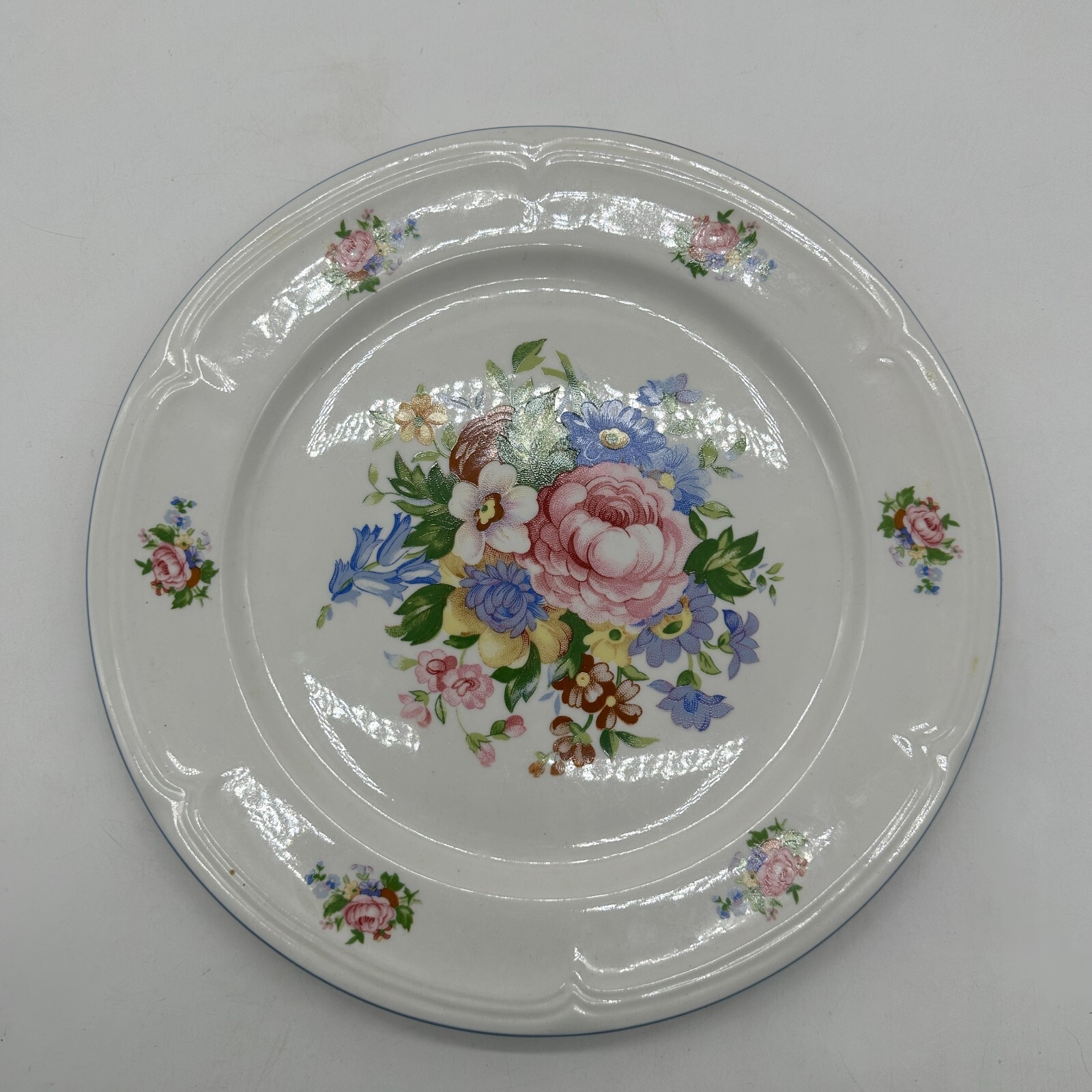 Vintage Tabletops Unlimited VICTORIA China Round Platter Scalloped Chop Plate