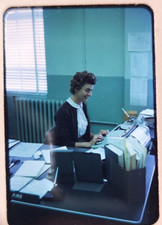 Scrittoio ufficio segreteria 1968 funzionante tipo scrittore Candi pellicola 35mm diapositiva Sb26