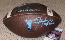 LAWRENCE TAYLOR SIGNED UNC NIKE GAME FOOTBALL JSA AUTOGRAPH LT HEELS VAPOR USED