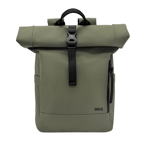 iNeq Roll Top Backpack Water Resistant Rucksack Padded 15.6" Laptop Compartment