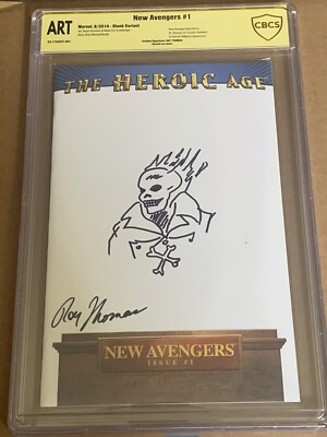 New Avengers #1 Blank Signed Sketched By Creator ROY THOMAS NOT CGC 9.8 CBCS ART
