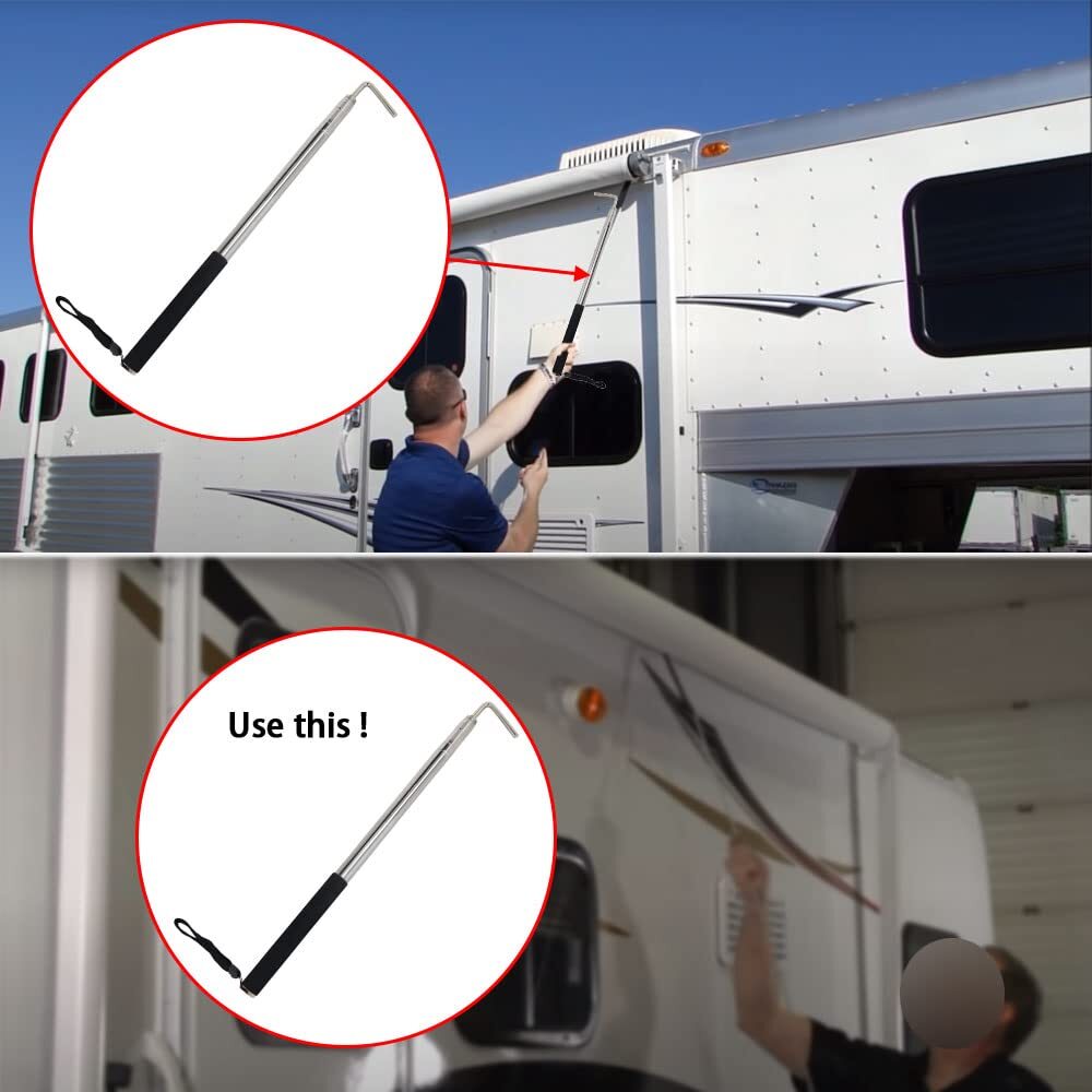	scottchen PRO RV Awning Rod Opener Easy Reach Telescopic Puller 13-3/4 to 44	