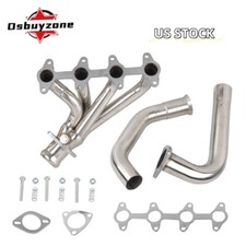Stainless Polished Exhaust Header Kit For 94-04 Chevy S10 Gmc Sonomar 2.2l 2wd