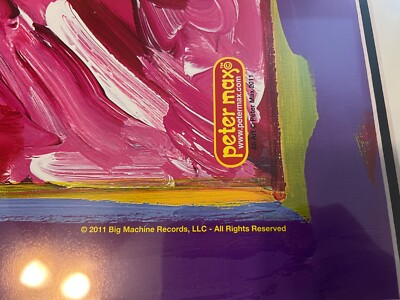 Taylor Swift & Peter Max Dual Signed Speak Now Lithograph Poster