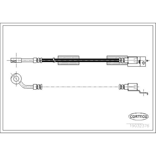 Corteco Bremsschlauch Vorne Links FüR Jeep Wrangler II Grand Cherokee I 19032376-image