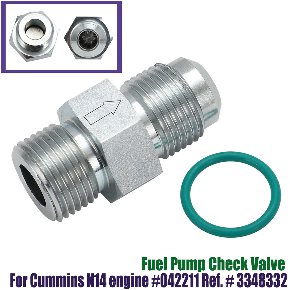Straight Fuel Check Valve For Cummins N14 #042211#3348332 Maintain