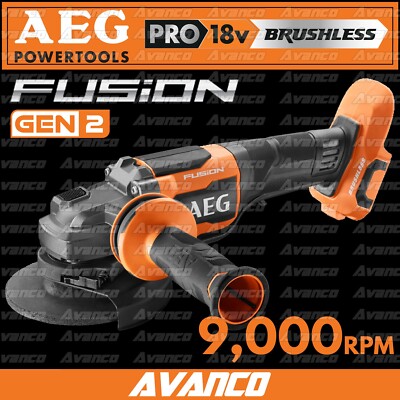 AEG 18V 125mm FUSION Brushless Angle Grinder Tool Only A18FSAG1250 2nd GEN  NEW UK