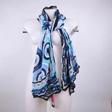 $39 NWT Inc International Concepts Multi Blue Scarf Wrap 