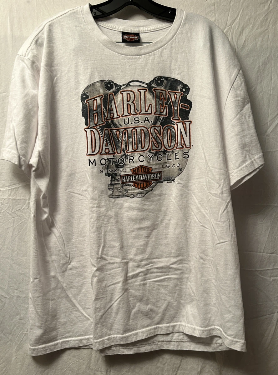 Harley-Davidson Mens 2XL T-Shirt Cocoa Beach Florida Graphic Tee White