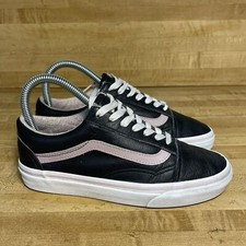 Vans Old Skool Pro Women s 5 Black Pink Leather Skate Shoes Classic Low Top
