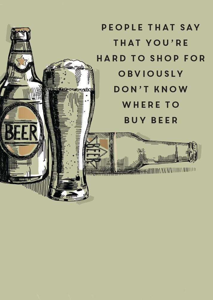 Birthday Card - Beer Cheers Pub - King Street Ling Design Male Quality New